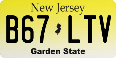 NJ license plate B67LTV