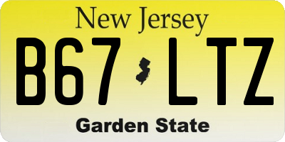 NJ license plate B67LTZ