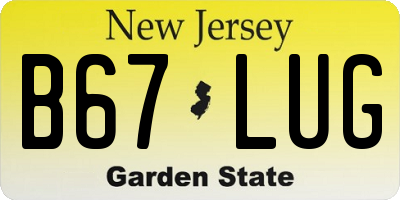 NJ license plate B67LUG