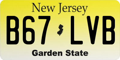 NJ license plate B67LVB