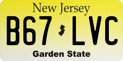NJ license plate B67LVC