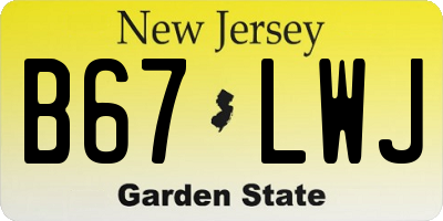 NJ license plate B67LWJ