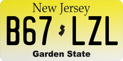 NJ license plate B67LZL