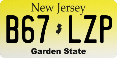 NJ license plate B67LZP
