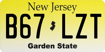 NJ license plate B67LZT