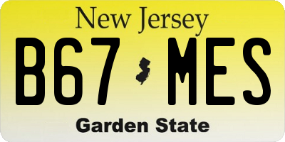 NJ license plate B67MES