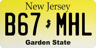 NJ license plate B67MHL