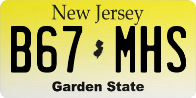 NJ license plate B67MHS