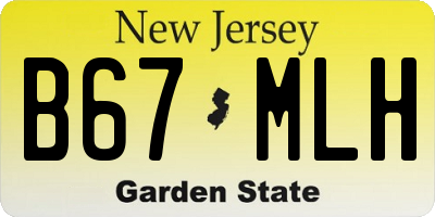 NJ license plate B67MLH