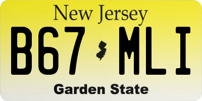 NJ license plate B67MLI