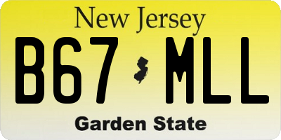NJ license plate B67MLL