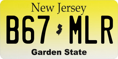 NJ license plate B67MLR