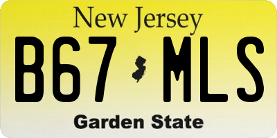 NJ license plate B67MLS