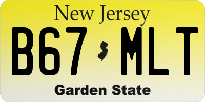 NJ license plate B67MLT