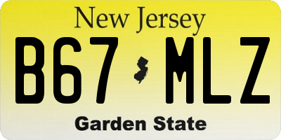 NJ license plate B67MLZ