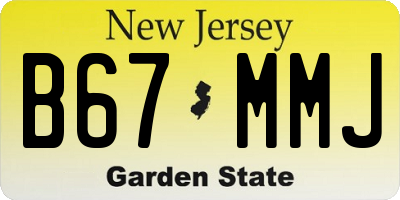 NJ license plate B67MMJ