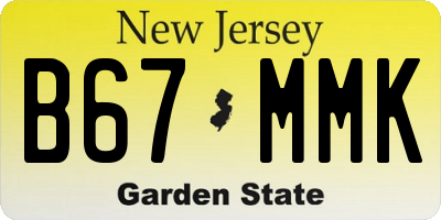 NJ license plate B67MMK
