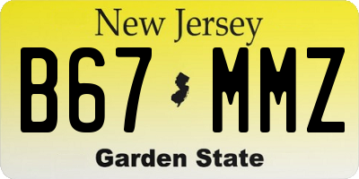 NJ license plate B67MMZ