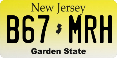 NJ license plate B67MRH