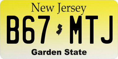 NJ license plate B67MTJ