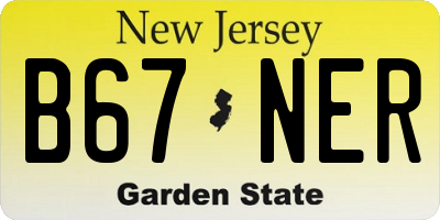 NJ license plate B67NER