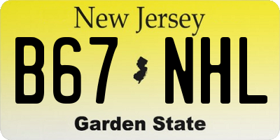 NJ license plate B67NHL