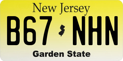 NJ license plate B67NHN