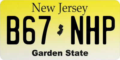 NJ license plate B67NHP