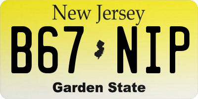 NJ license plate B67NIP