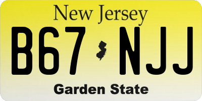 NJ license plate B67NJJ