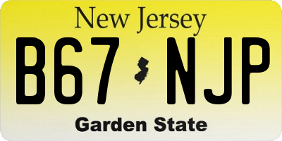 NJ license plate B67NJP