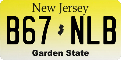 NJ license plate B67NLB
