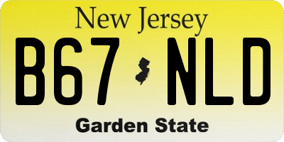 NJ license plate B67NLD
