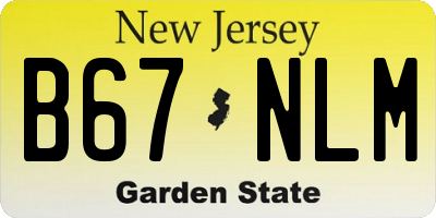 NJ license plate B67NLM