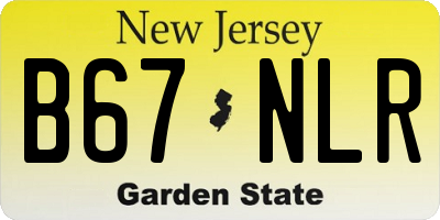 NJ license plate B67NLR