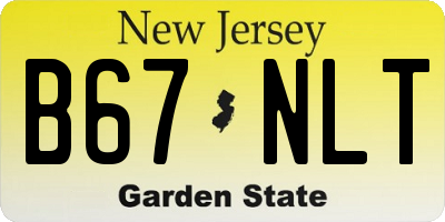 NJ license plate B67NLT