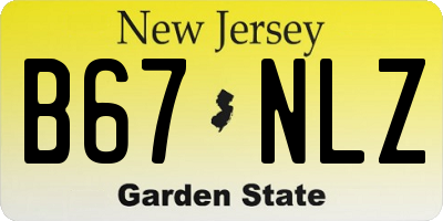 NJ license plate B67NLZ