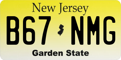 NJ license plate B67NMG