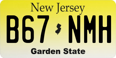 NJ license plate B67NMH