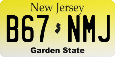 NJ license plate B67NMJ