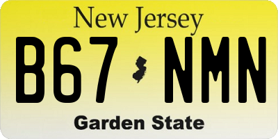 NJ license plate B67NMN