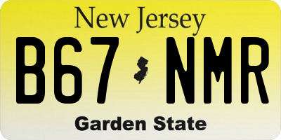 NJ license plate B67NMR
