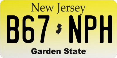 NJ license plate B67NPH