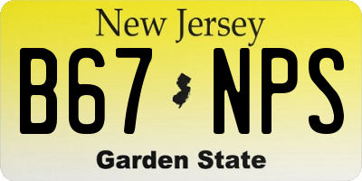 NJ license plate B67NPS