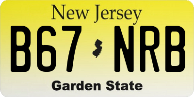 NJ license plate B67NRB