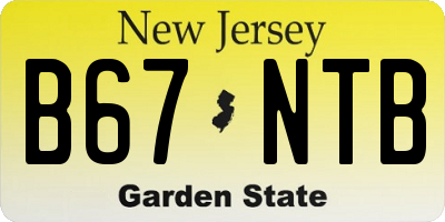 NJ license plate B67NTB
