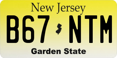 NJ license plate B67NTM