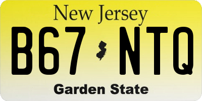 NJ license plate B67NTQ
