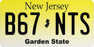 NJ license plate B67NTS