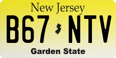 NJ license plate B67NTV